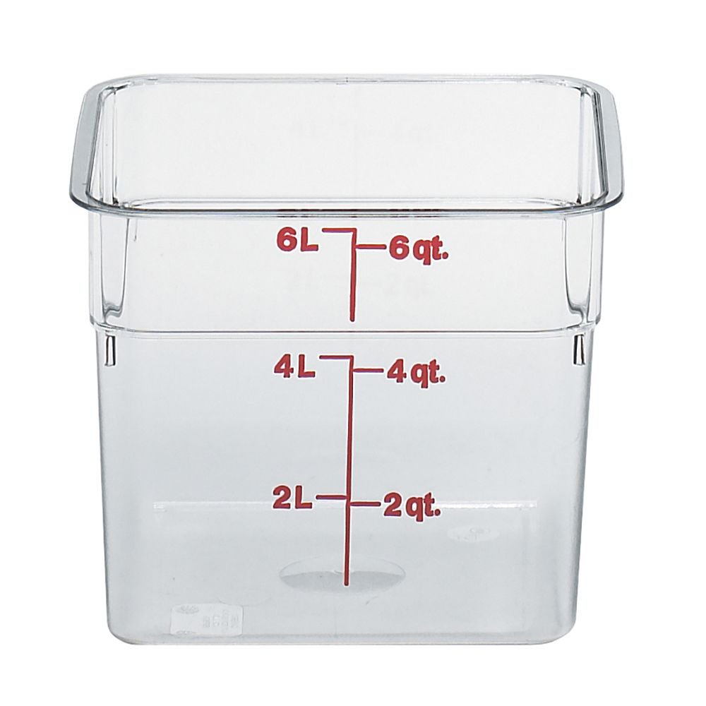 Cambro Clear Camwear&reg; 6 Qt CamSquare&reg; Container