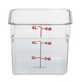 Cambro Clear Camwear&reg; 6 Qt CamSquare&reg; Container