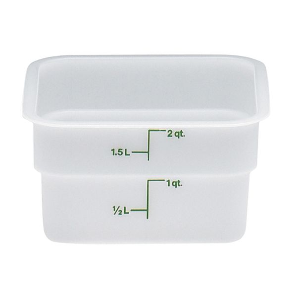 Cambro White Poly 2 Qt CamSquare&reg; Container