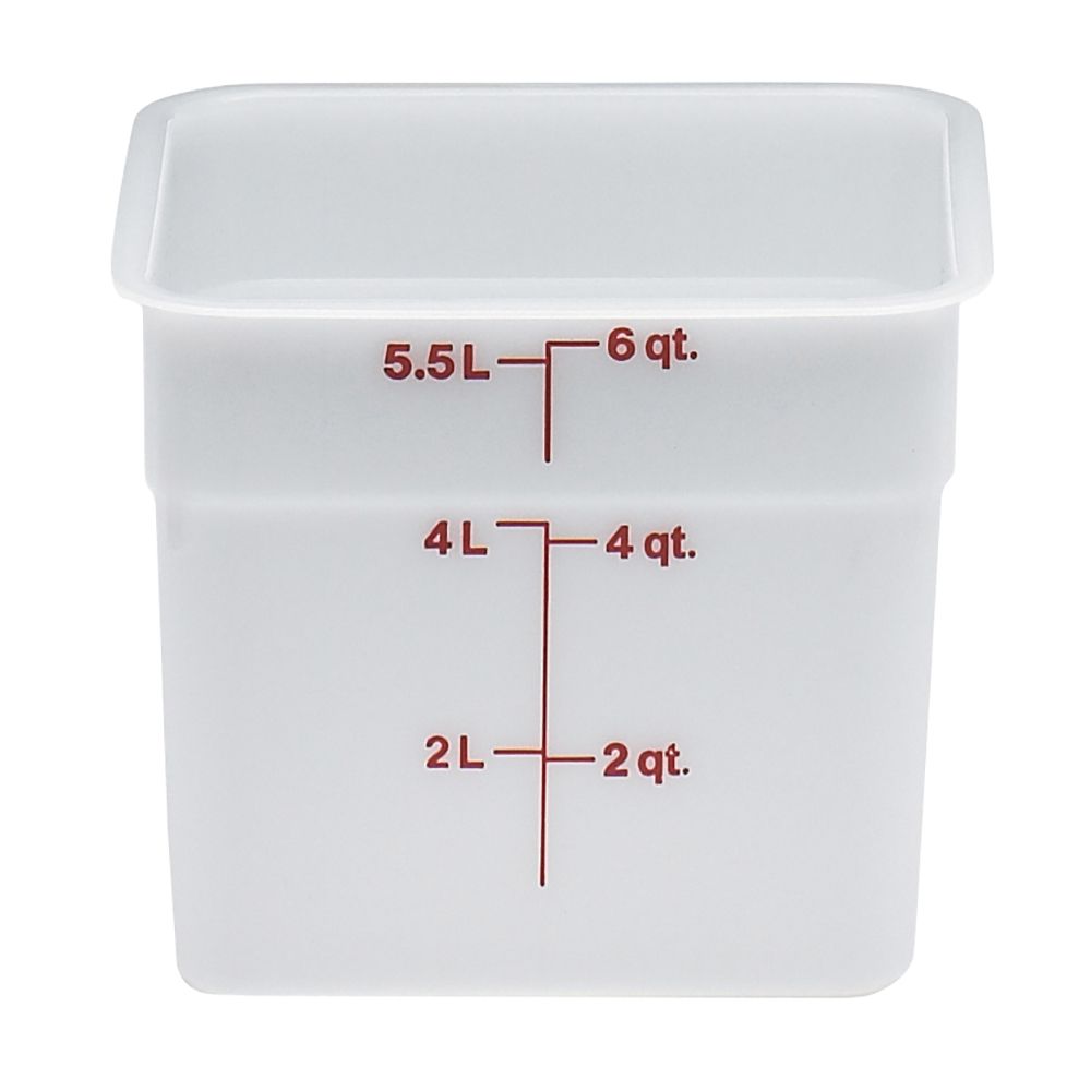 Cambro White Poly 6 Qt CamSquare&reg; Container