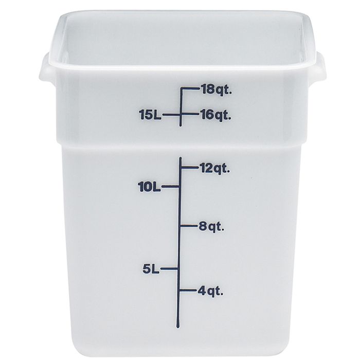 Cambro White Poly 18 Qt CamSquare&reg; Container