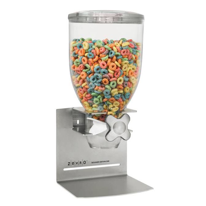 Zevro Designer Single Canister Countertop S/S 17.5 oz Cereal Dispenser
