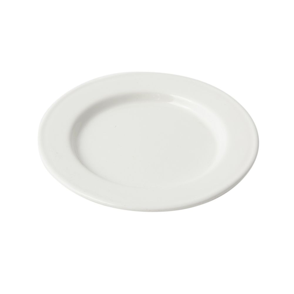Bon Chef White Sandstone 6" Rimmed Bread & Butter Plate