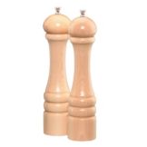 Chef Specialties Natural 10" Imperial Pepper Mill / Salt Mill Set