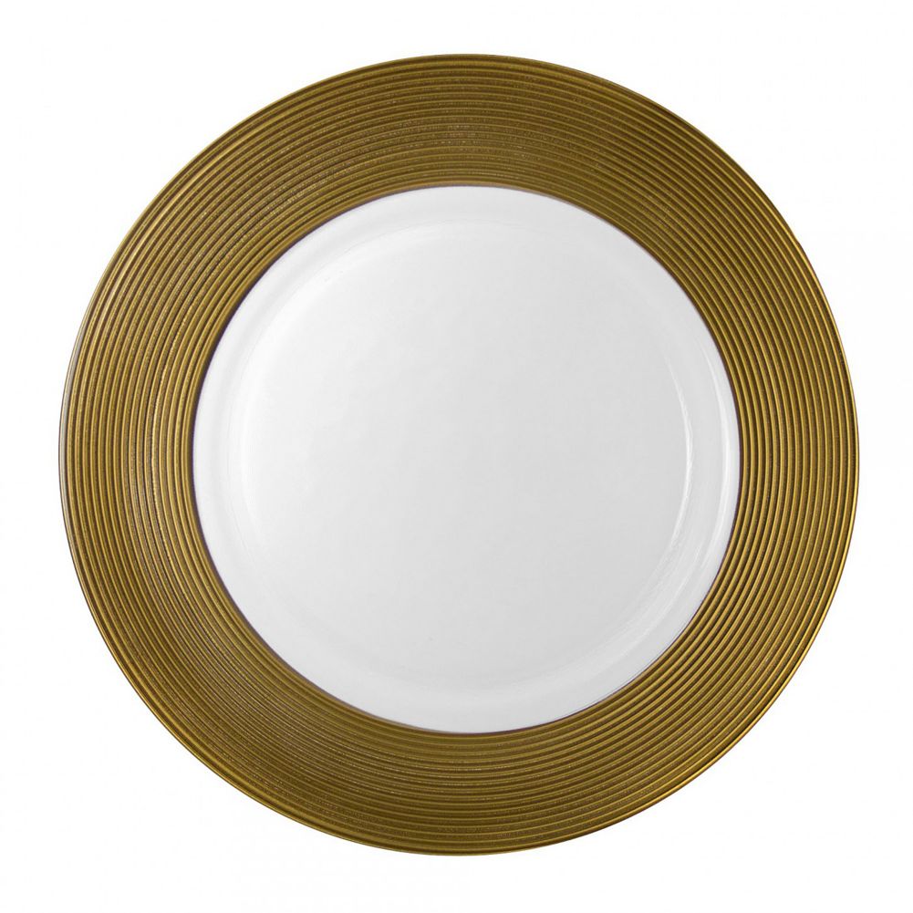 Ten Strawberry Street Saturn Gold Matte 13-1/4" Charger
