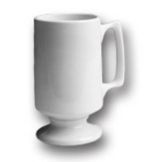 Hall&reg; China White 10 Oz. Footed Coffee Mug