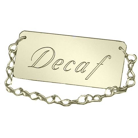 Cal-Mil&reg; 3.5" x 1.5" Gold Spigot Decaf Chain