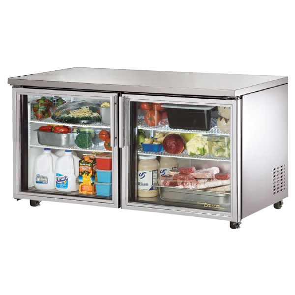 True&reg; ADA Compliant 15.5 CF Glass Door Undercounter Refrigerator