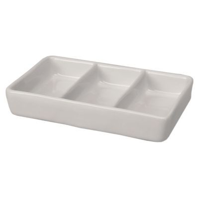 Diversified Ceramics Ultra White 9 oz 3-Compartment Plate