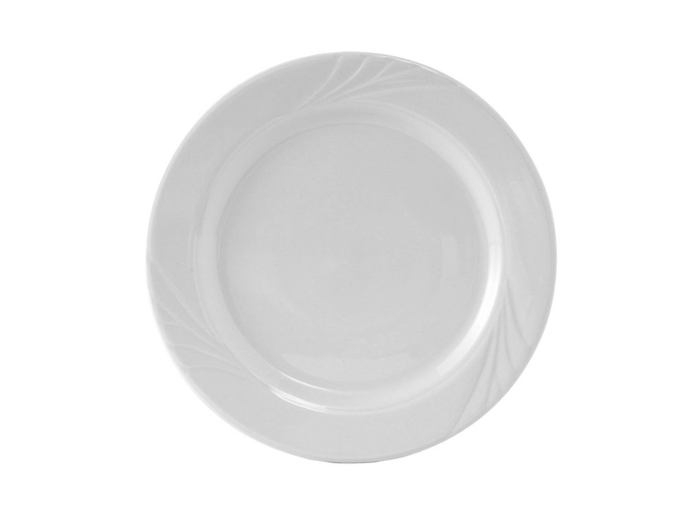 Tuxton&reg; Sonoma 9" Round Porcelain White Plate