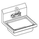 Perlick&reg; 17" Wall Mounted Hand Sink with Backsplash
