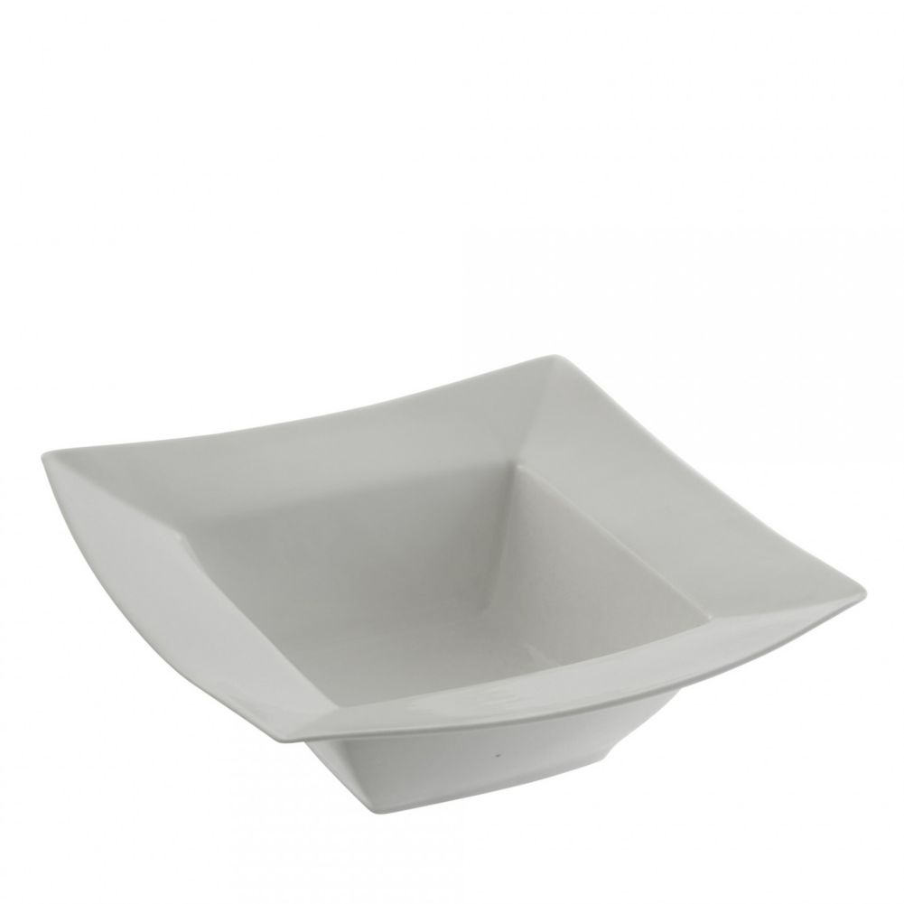 Ten Strawberry Street Whittier White 34 Oz Square Bowl with Rim