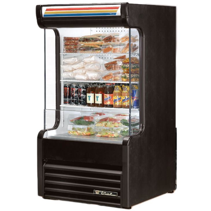 True&reg; Glass Sided Vertical Air Curtain Merchandiser, 16.2 Cubic Ft
