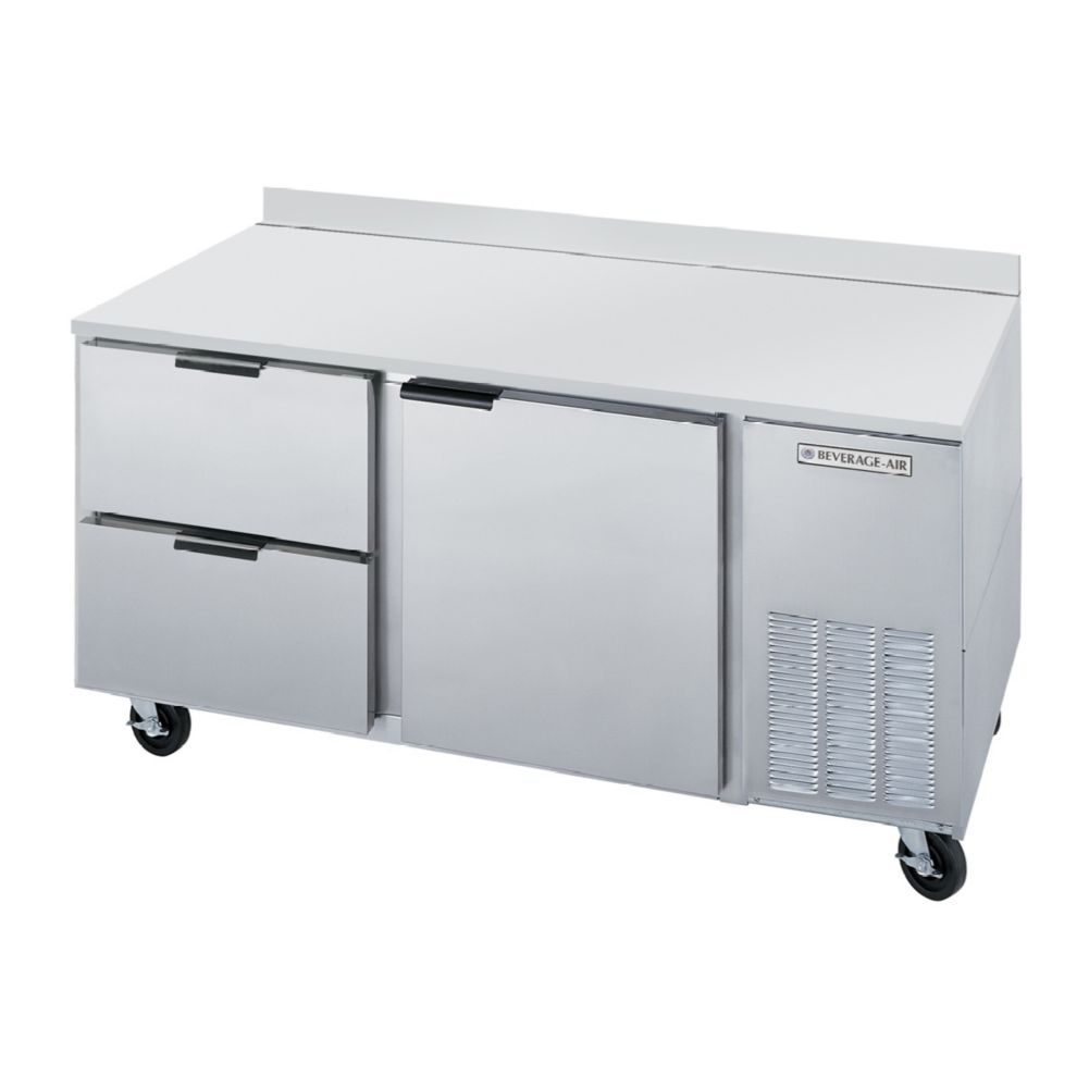Beverage-Air 67" Stainless Steel 2-Drawer Worktop Refrigerator
