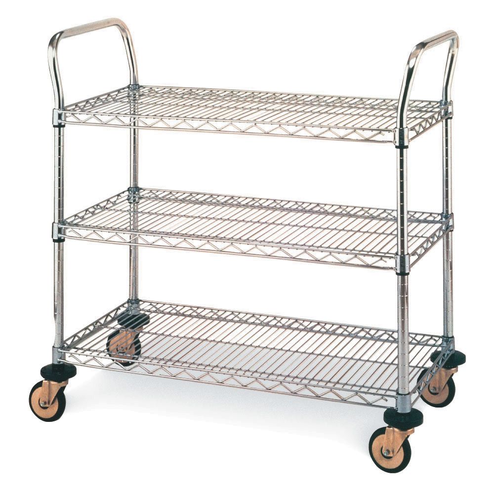Metro&reg; S/S 24 x 36" MW700 Series Standard Duty Utility Cart