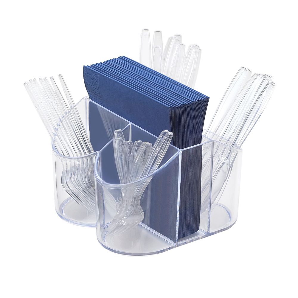 Cal-Mil&reg; 8" x 8" x 5" Napkin and Silverware Caddy