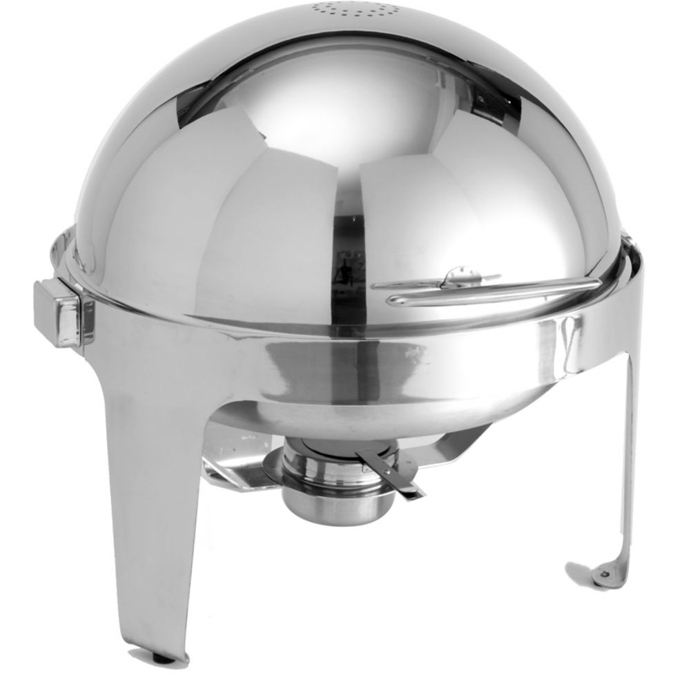 American Metalcraft Adagio&trade; 7 Qt Round Chafer  w/ Silver Handles