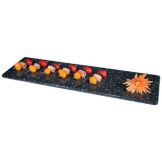Gourmet Display&reg; 21 x 6 Black Deli Strip Serving Stone Tray