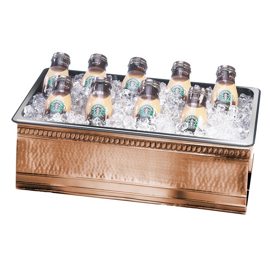 Cal-Mil&reg; 12" x 20" Copper Colored S/S Ice Pan Housing