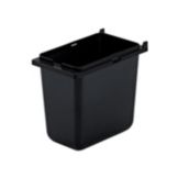 Server 1/9-Size Black Plastic Jar, 6" Deep, 87203