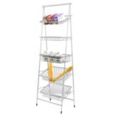 Dover European Metalworks Nickel Chrome 5-Tier Tilted Pane Stand