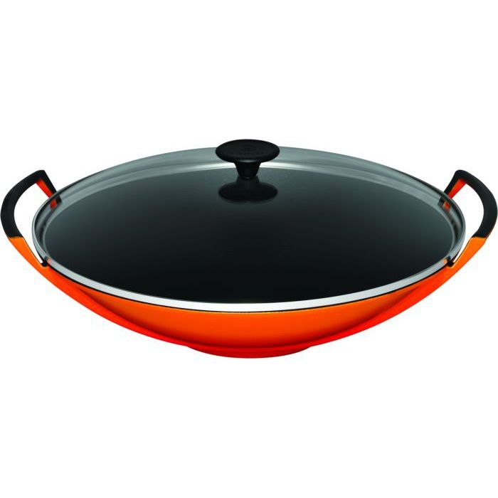 Le Creuset&reg; of America Flame Red 4.75 Qt Wok w/ Glass Lid