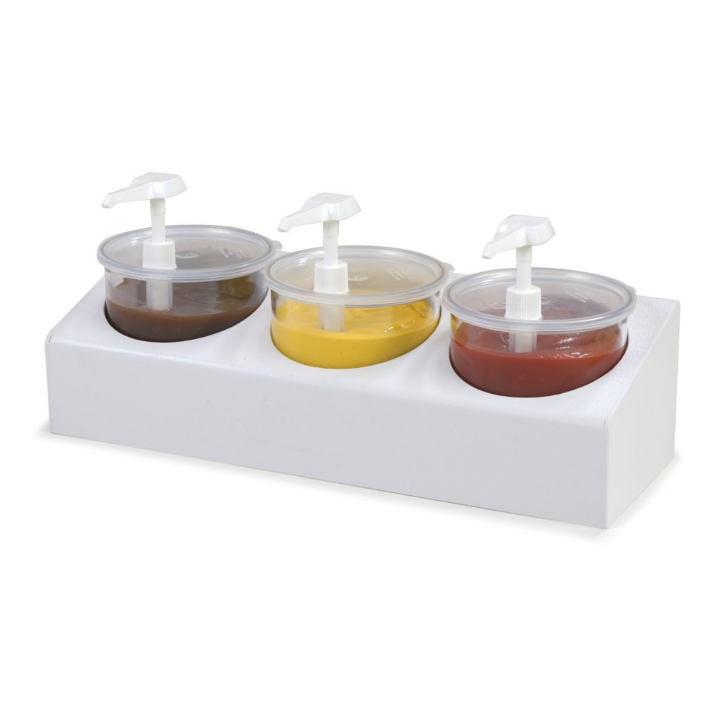 Carlisle Classic&trade; Crock Condiment Station, White