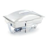 Maximillian Steel Full Size Rectangular Mirror Finish S/S Chafer, 9 Qt