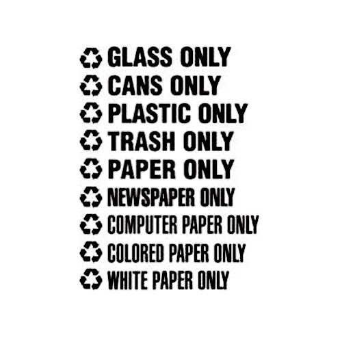 Rubbermaid&reg; "Trash Only" Decals
