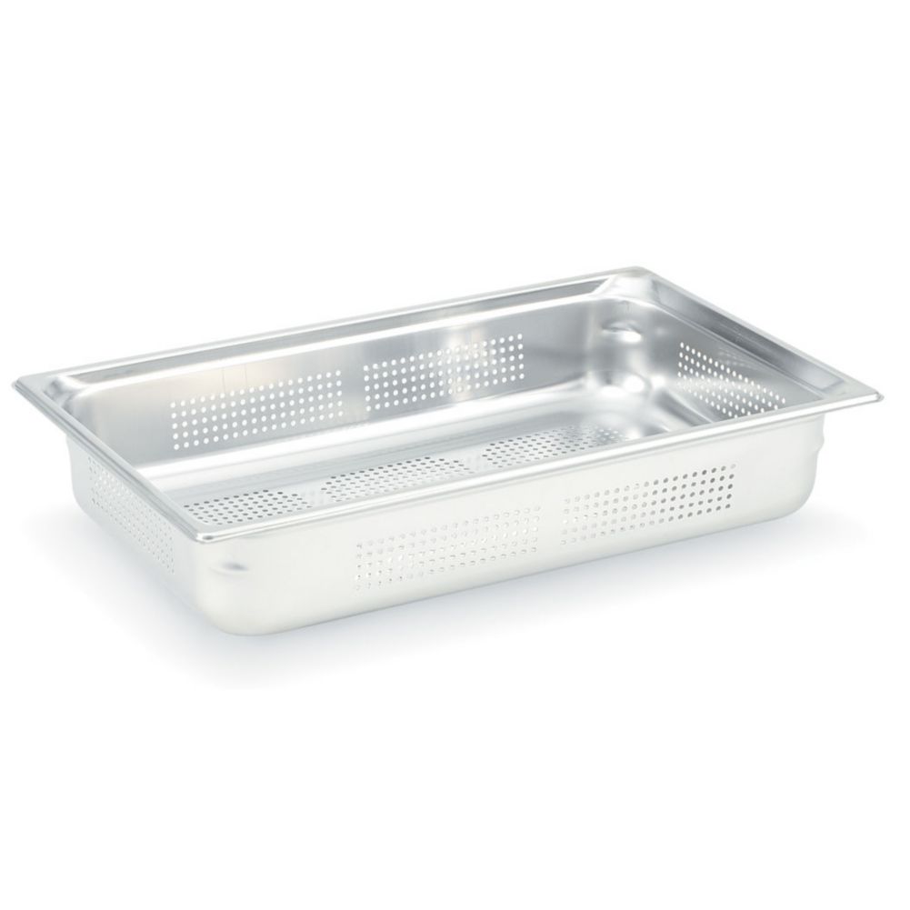 Super Pan 3 Full Size S/S Perforated Pan, 6" H