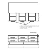Randell&reg; 92" Freezer Equipment Stand w/ (6) 27" drawers