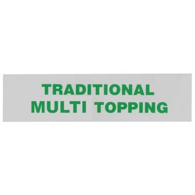 Vollrath Traditional Multi Topping Label Oven Tag