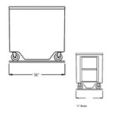 Randell&reg; 36" Fiberglass Open Base Worktop