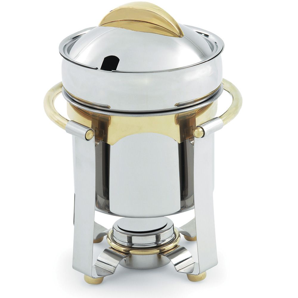 Panacea Mirror Finish S/S 24K Gold Trim Marmite, 7.4 Qt