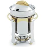 Panacea Mirror Finish S/S 24K Gold Trim Marmite, 7.4 Qt