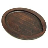 Tomlinson 9" x 11" Walnut Finish Oval Wood Underliner