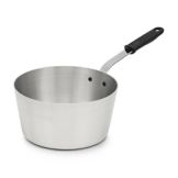 Tapered Nat. Finish Aluminum 7 qt Sauce Pan w/ TriVent&trade; Handle