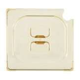 Super Pan 3 1/6 Size High Temp Slotted Plastic Pan Cover, Amber