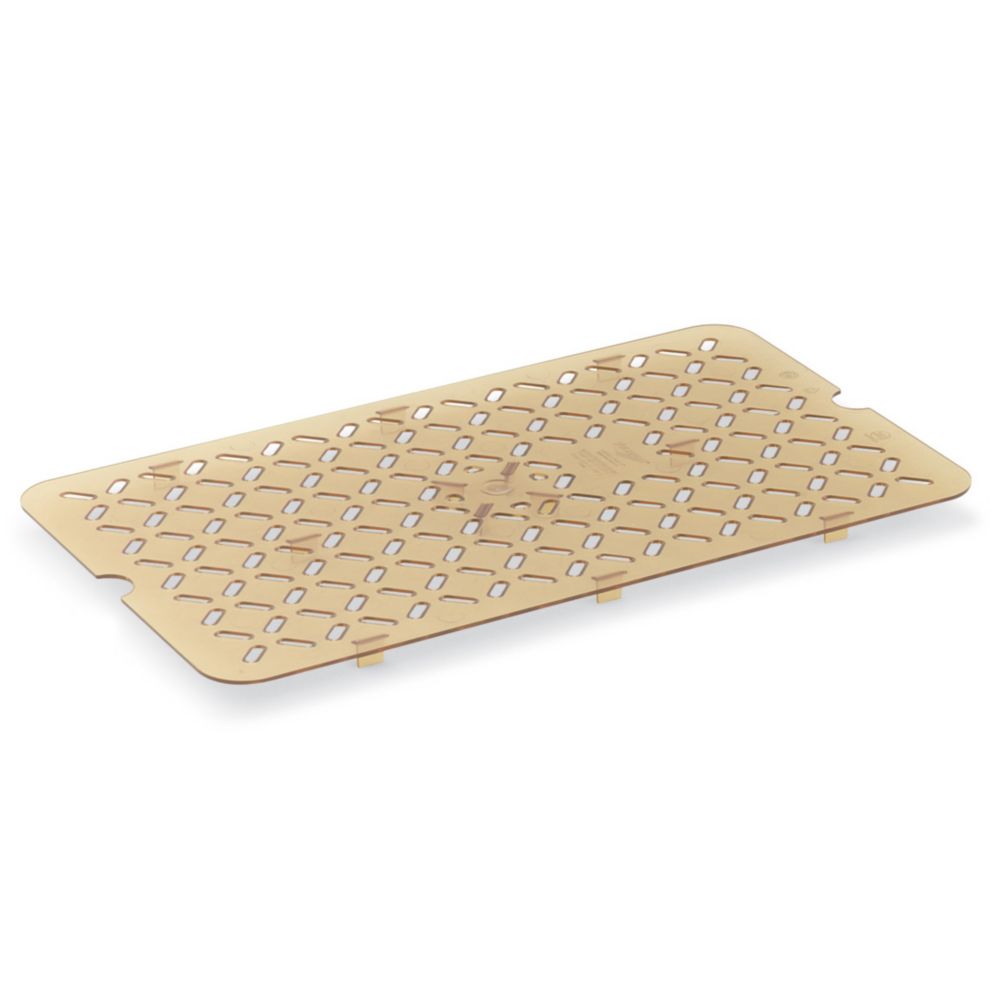 Super Pan III 1/3 Size High Temp Plastic False Bottom, Amber