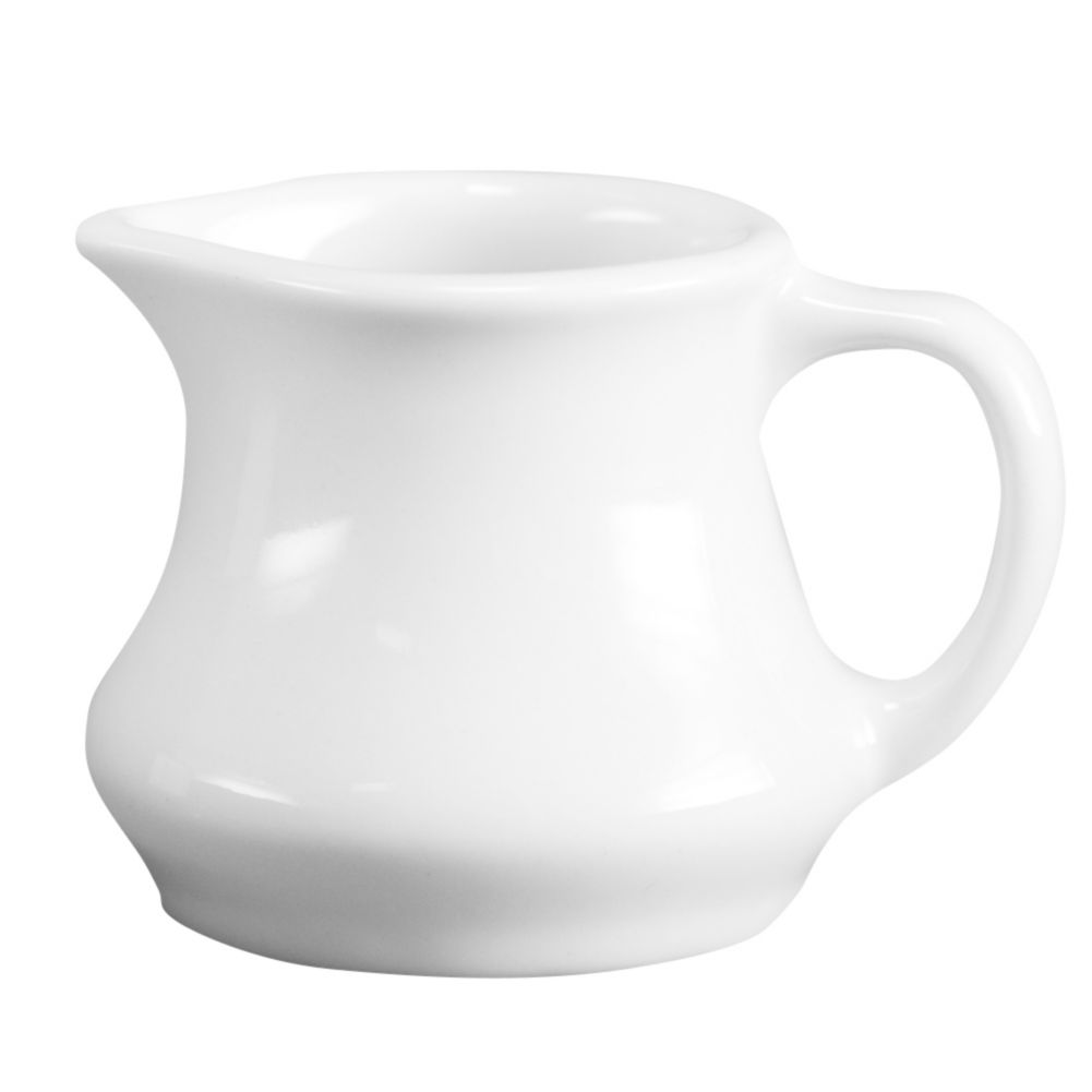 Hall&reg; China PDQ Valueline&reg; White 3-1/2 Oz. Creamer with Handle
