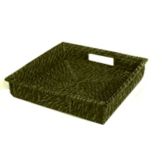 Front Of The House&reg; Square Green Tea Rattan Tray