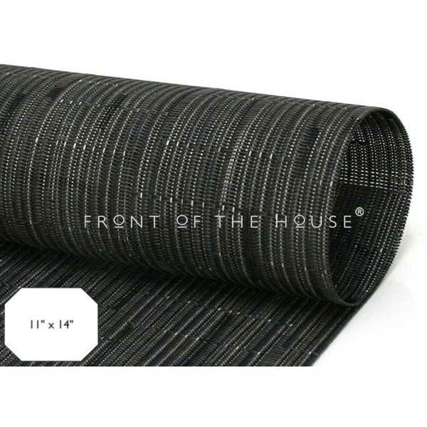Front Of The House&reg; Black Tweed Placemat