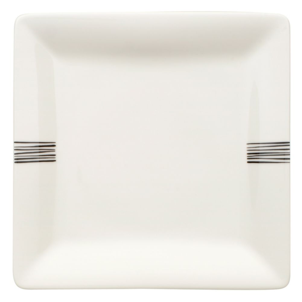 Black Lines Day Flat Square Plate, 8-5/8"