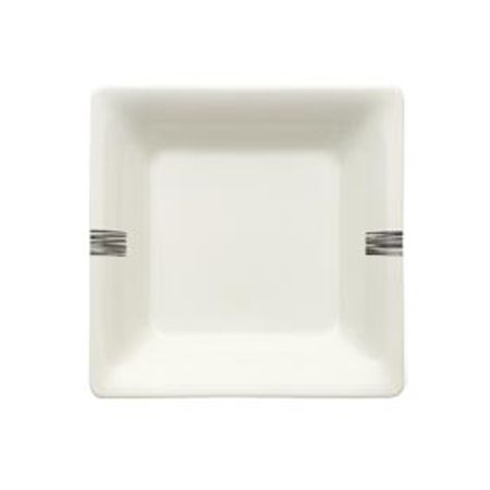 Black Lines Day Deep Square Plate, 8-5/8"
