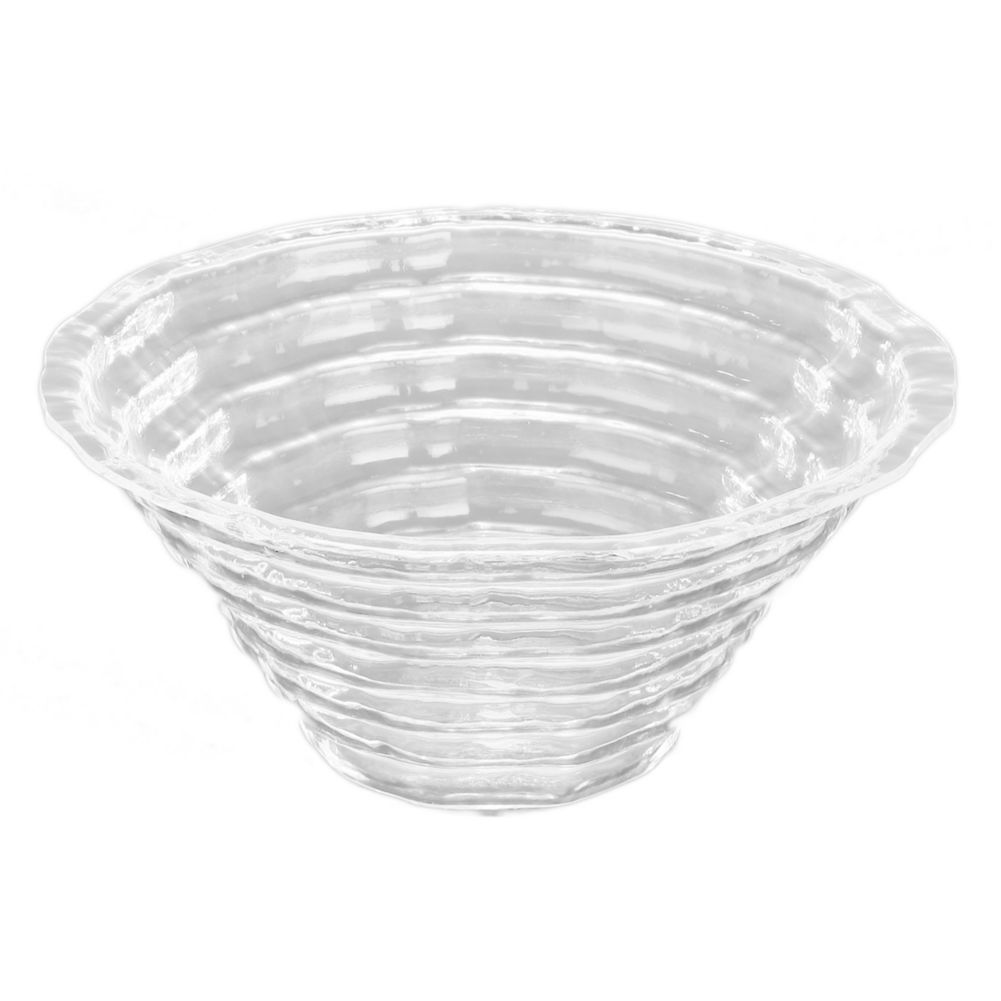 Gourmet Display&reg; 14" Round Clear Textured Acrylic Bowl