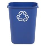 Rubbermaid Large Blue 41 Qt Recycling Container w/ Universal Symbol