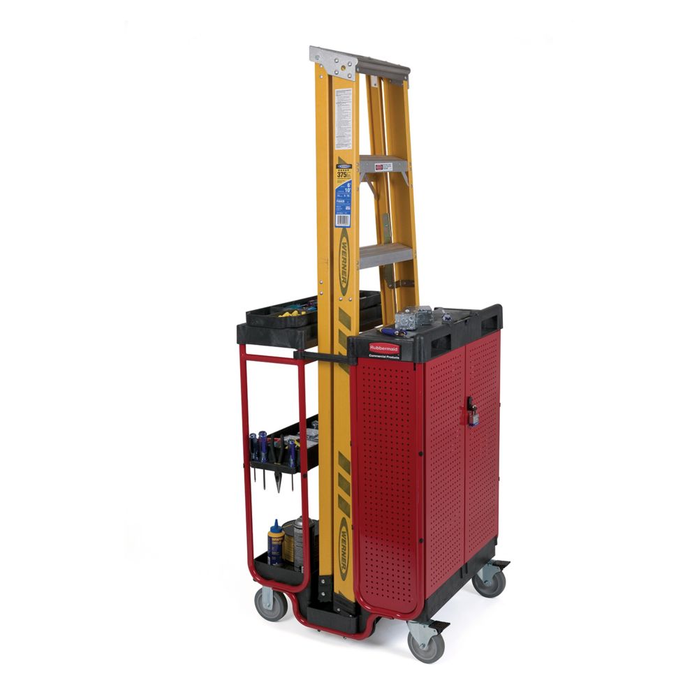 Rubbermaid&reg; Ladder Cart with Cabinet