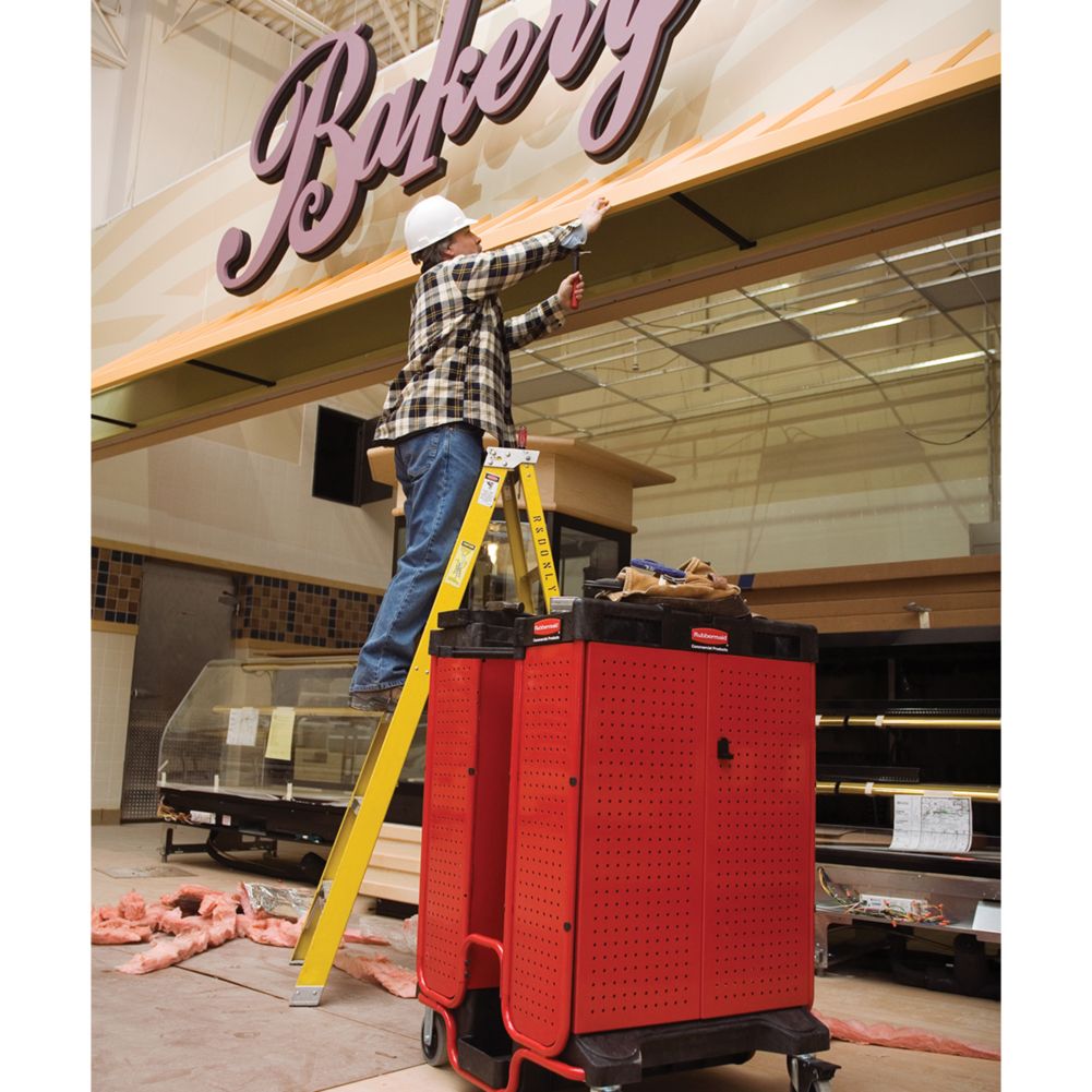 Rubbermaid&reg; Ladder Cart with Cabinet