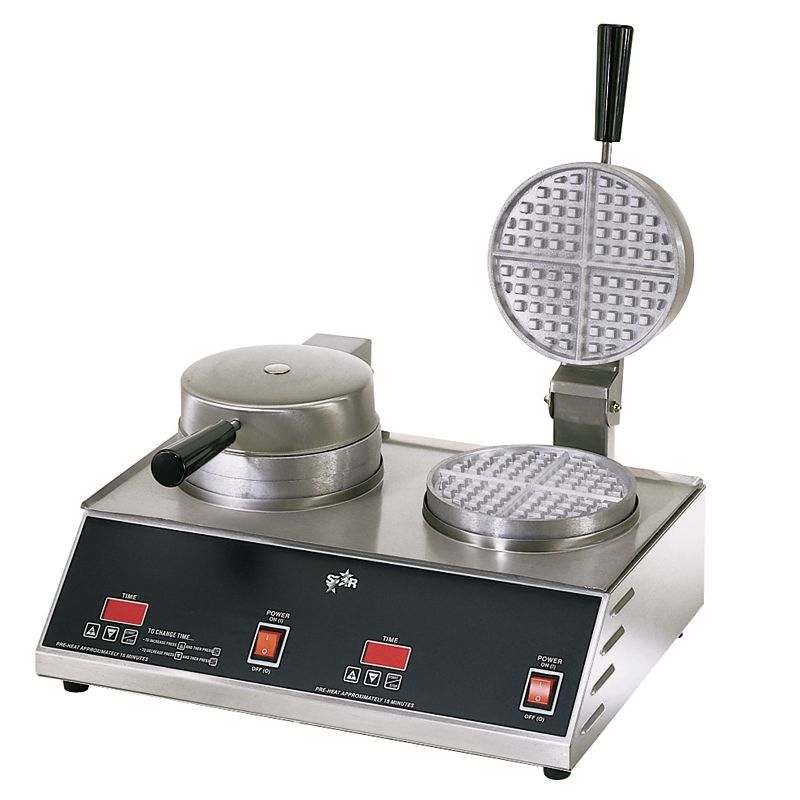Star&reg; Mfg. Double CSA Standard 7" Round Waffle Baker