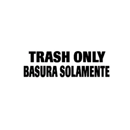 Rubbermaid&reg; 7" x 10" Trash Only Bilingual Label